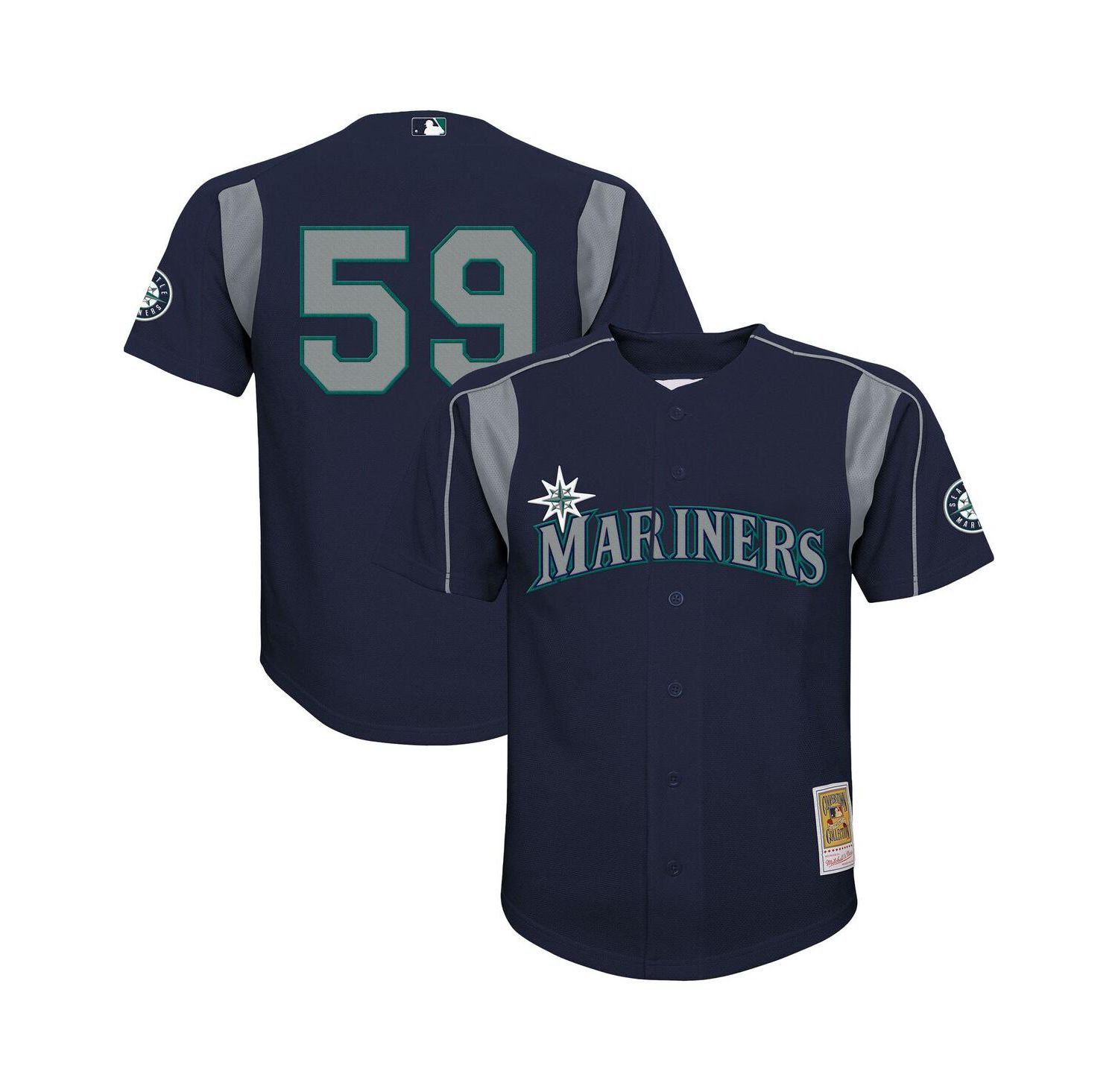 Big Boys and Girls Felix Hernandez Navy Seattle Mariners Mesh Batting Practice Jersey