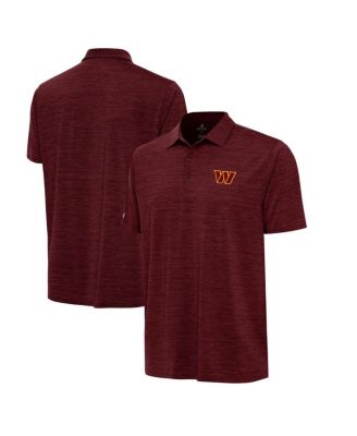 Antigua - Men's Heather Burgundy Washington Commanders Layout Polo