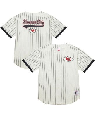 Men's Cream Kansas City Chiefs Final Seconds Vintage Logo Mesh Button-Up Shirt