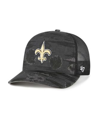 '47 Brand - Mens Black New Orleans Saints Fiji Trucker Adjustable Hat