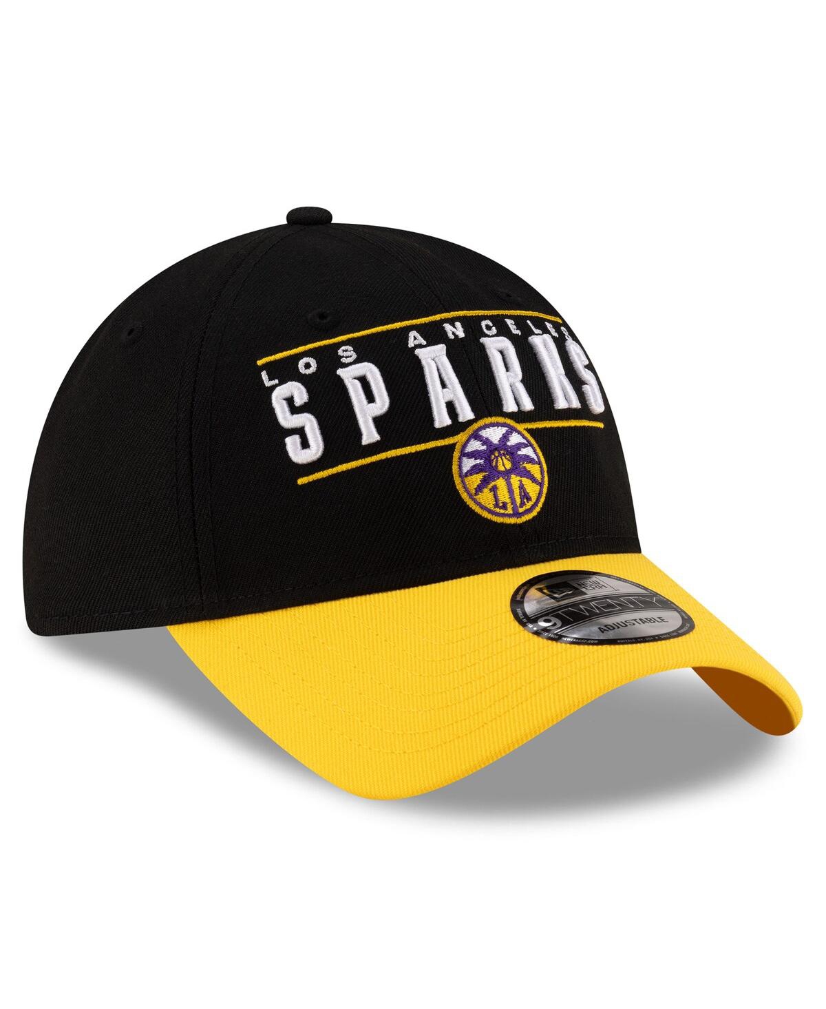 New Era Men's And Women's Black/gold Los Angeles Sparks 2025 Wnba Draft 9twenty Adjustable Hat