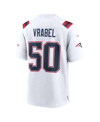 Men's Mike Vrabel White New England Patriots Retired Player Game Jersey