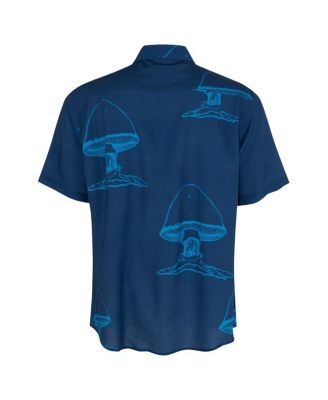 Men's Blue The Allman Brothers Band Large Mushroom Button-Down Shirt