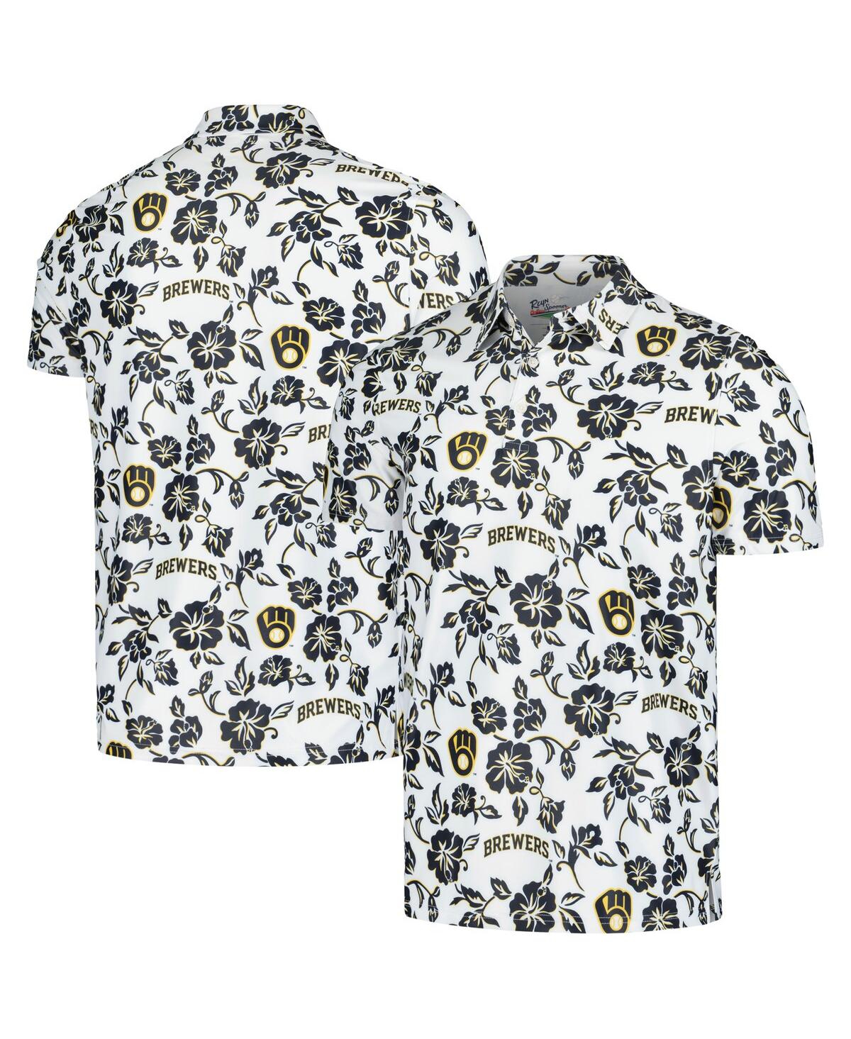 Men's White Milwaukee Brewers Pua Performance Polo Shirt - White