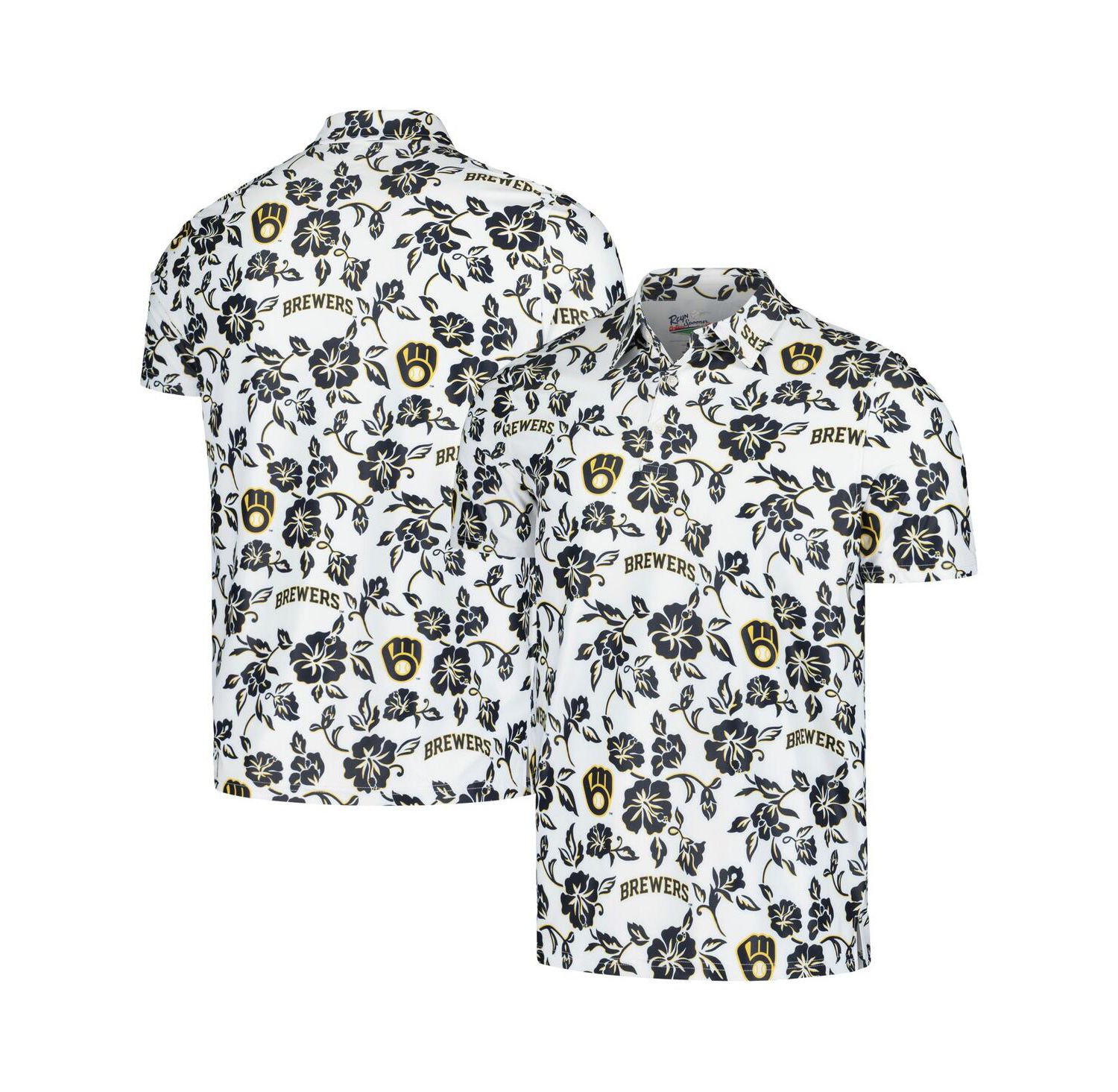 Men's White Milwaukee Brewers Pua Performance Polo Shirt