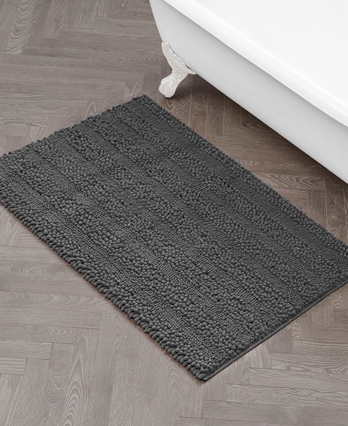 Laura Ashley Astor Chenille Bath Mat, 27" X 45"