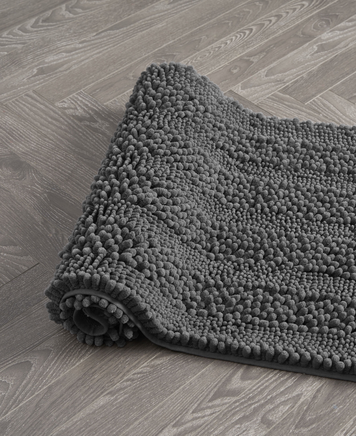Laura Ashley Astor Chenille Bath Mat, 24" X 60"