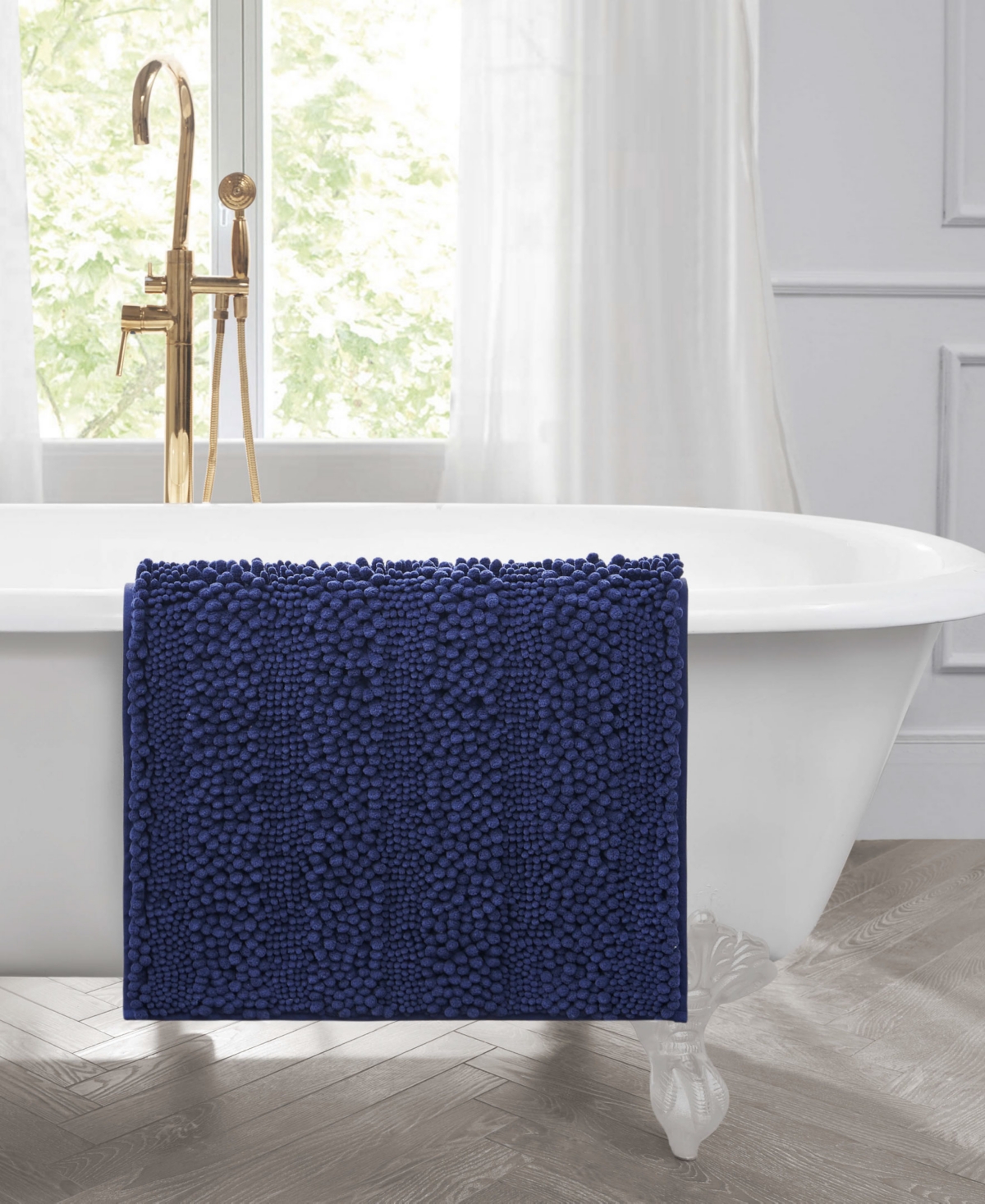 Laura Ashley Astor Chenille Bath Mat, 27" X 45"