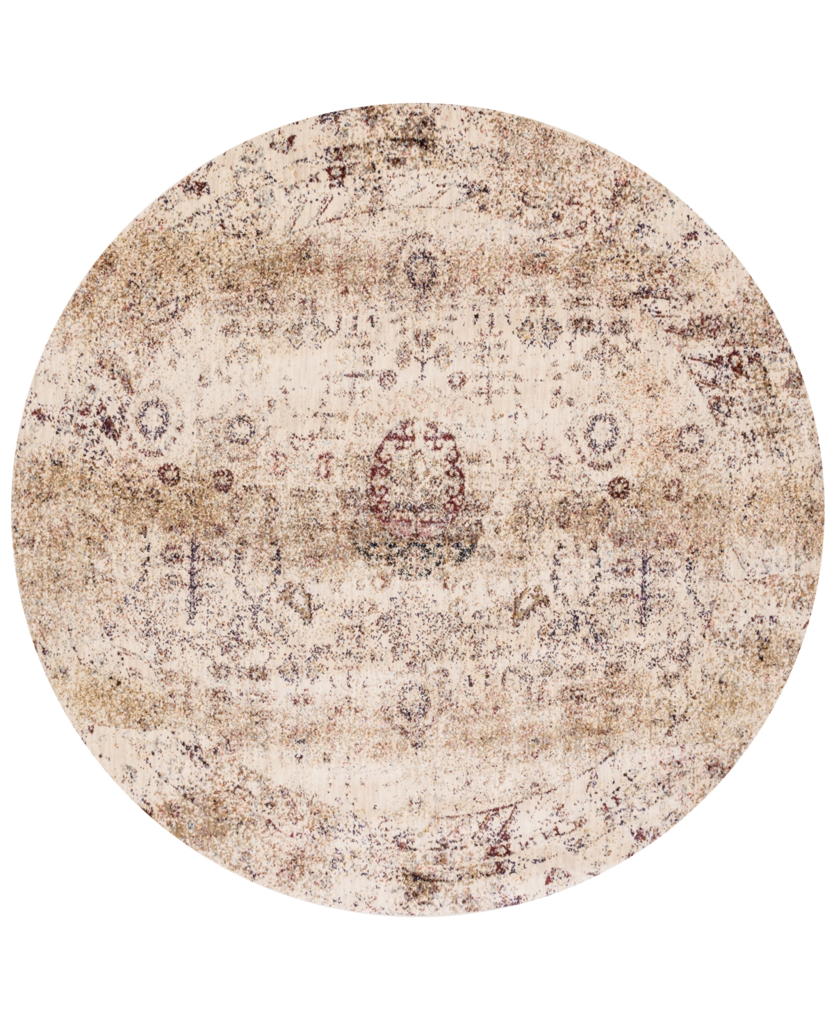 Loloi Anastasia Af-01 Ivory/Multi 7'10in Round Rug