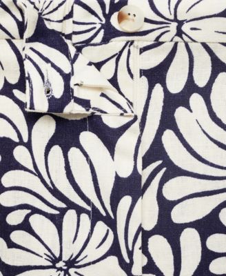 Women's Floral Linen Pants