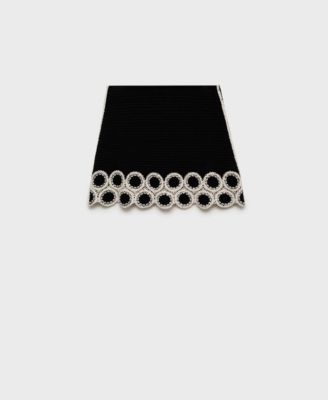 MANGO - Women's Circular Print Crochet Skirt