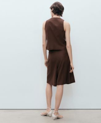 Women's Linen-Blend Suit Vest