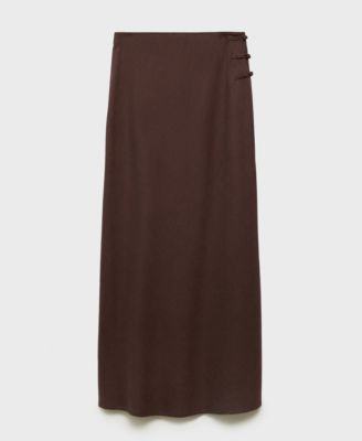Women's Linen-Blend Straight Skirt