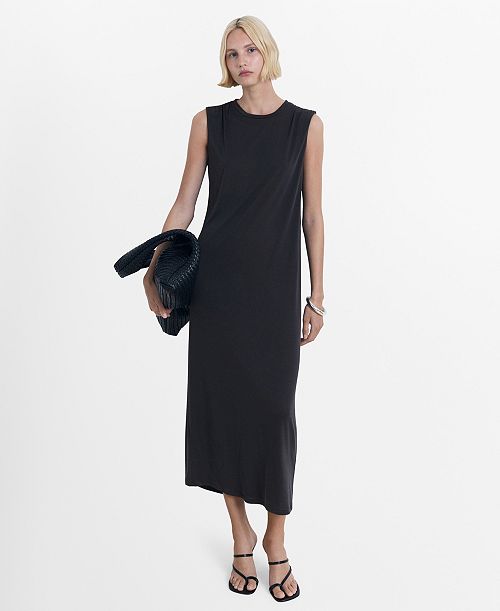 alfani MANGO Women's Flowy Long Dress Women's Fashion Shoes & Accessories