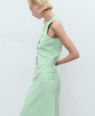 Women's Linen-Blend Straight Skirt