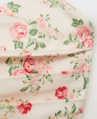 Women's Strapless Floral Dress