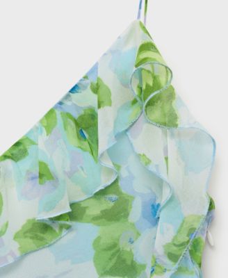 Women's Ruffled Floral Print Dress
