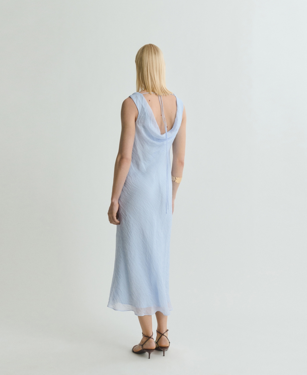 Mango Cowl Neck Sleeveless Dress
