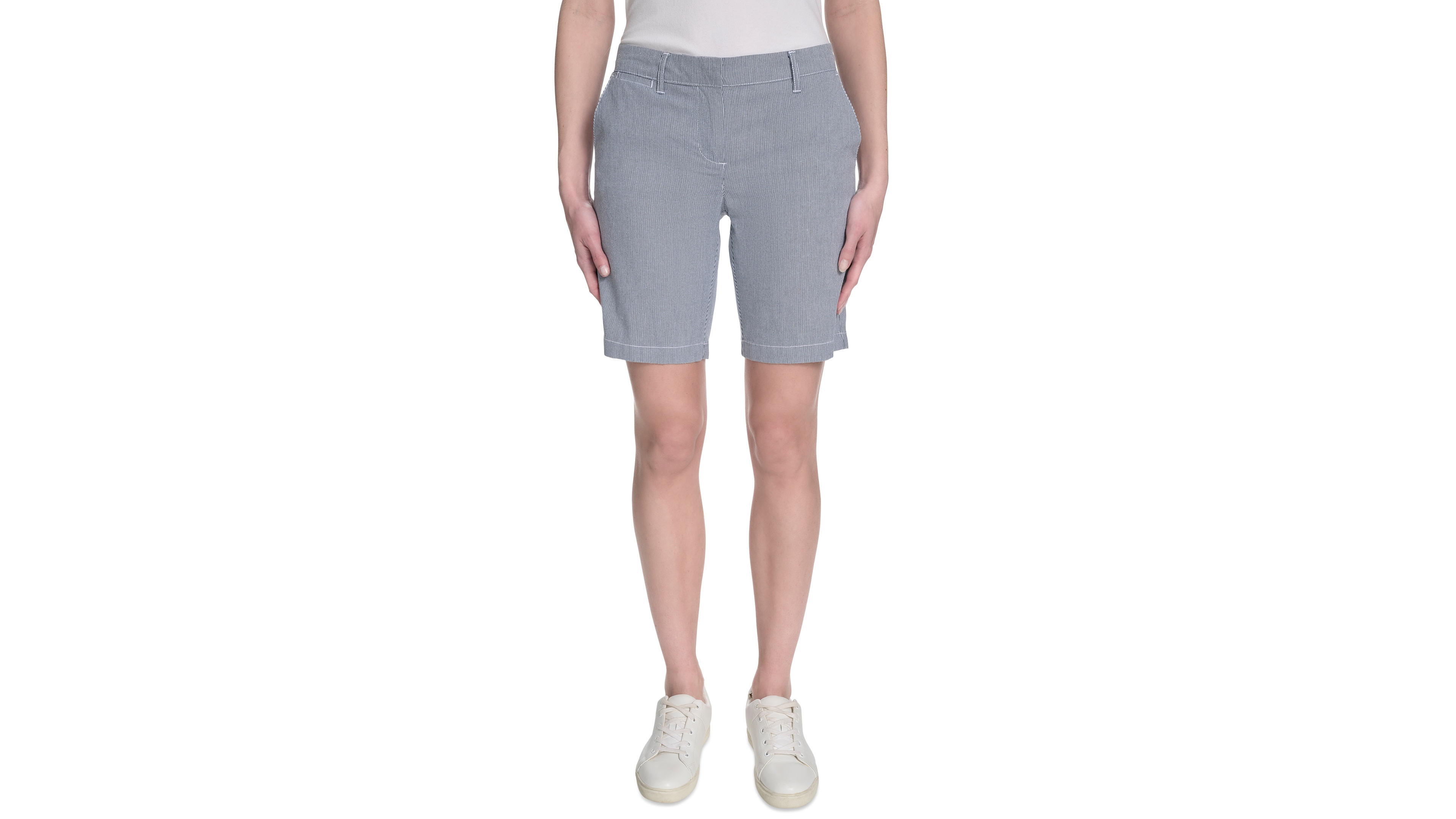 Nautica Jeans Women's Striped Riviera Mid-Rise Shorts