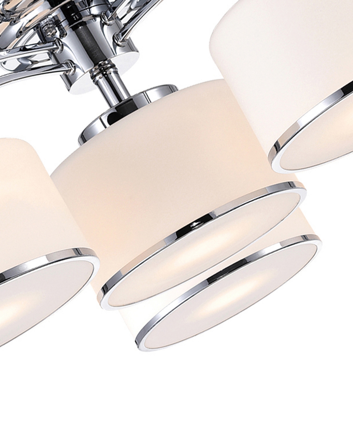 Cwi Lighting 28" Metal Frosted 4 Light Drum Shade Flush Mount