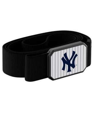 Black New York Yankees Belt with Team Color Buckle Belt