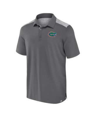Men's Gray Florida Gators Iconic Brushed Blocked Polo Shirt