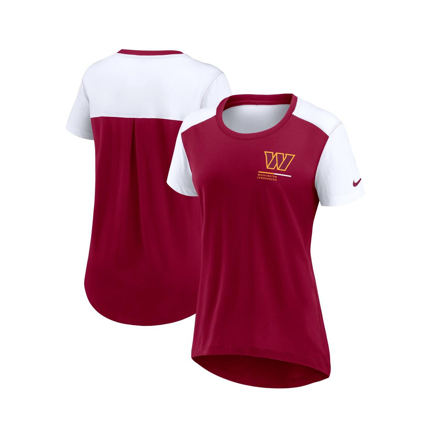Женская футболка Nike Burgundy Washington Commanders Performance Fashion — фото 1