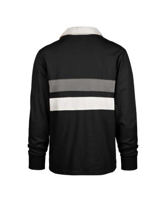 Men's Black Texas A&M Aggies Clubhouse Knox Thames Long Sleeve Rugby Polo Shirt