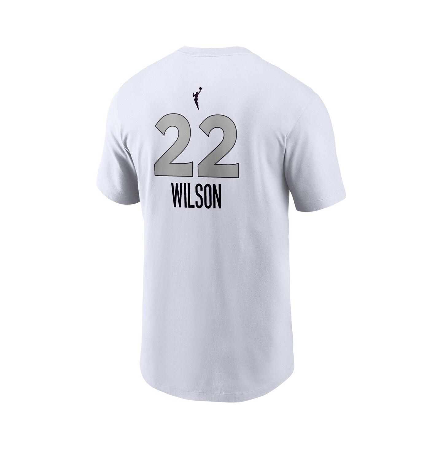 Мужская футболка Nike A'ja Wilson White Las Vegas Aces Heroine Edition Name & Number — фото 3