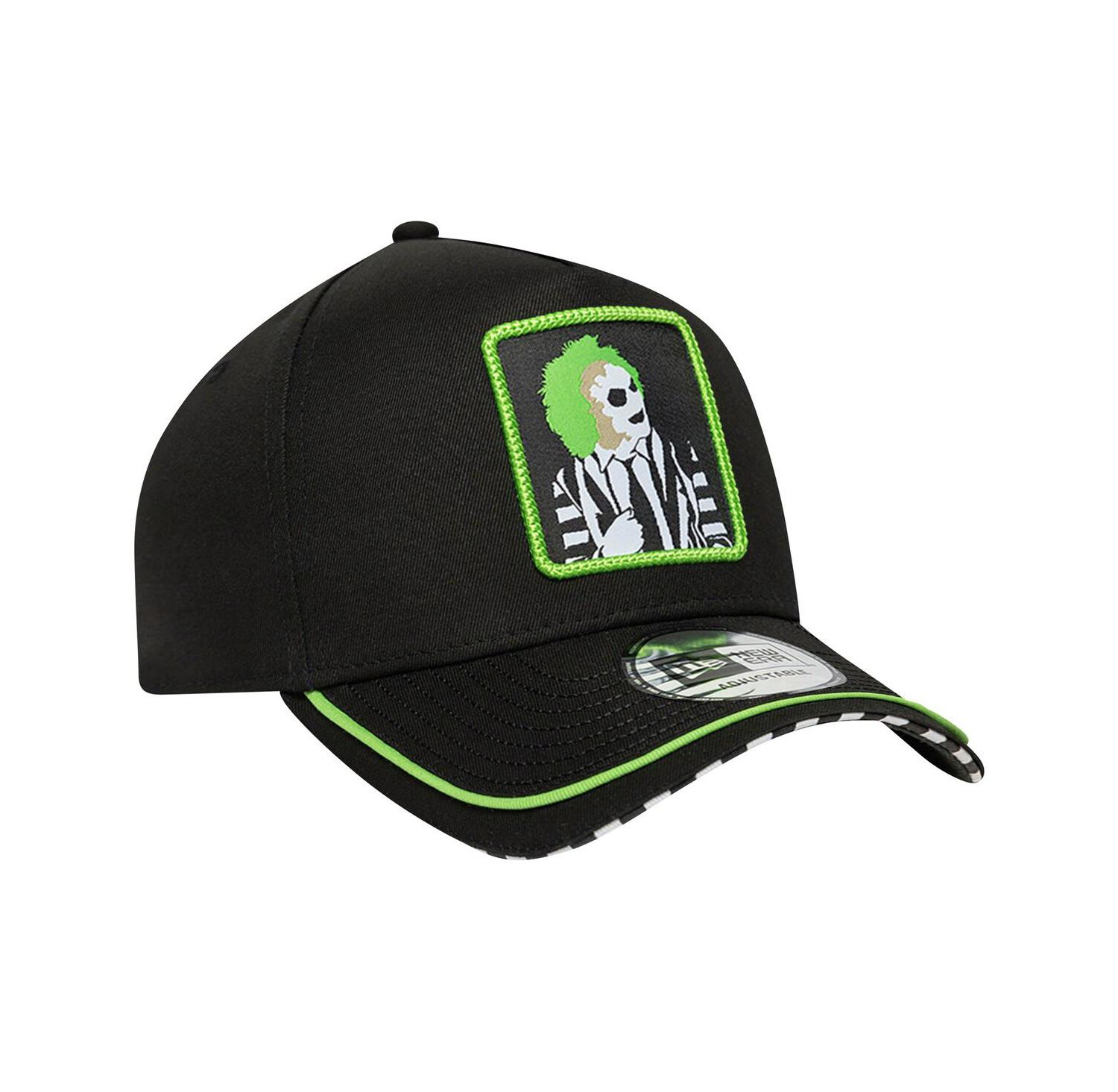 Men's Black Beetlejuice Green Piping 9FORTY Adjustable Hat