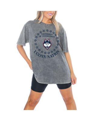 Gameday Couture - Women's Charcoal UConn Huskies On Point Oversized T-Shirt