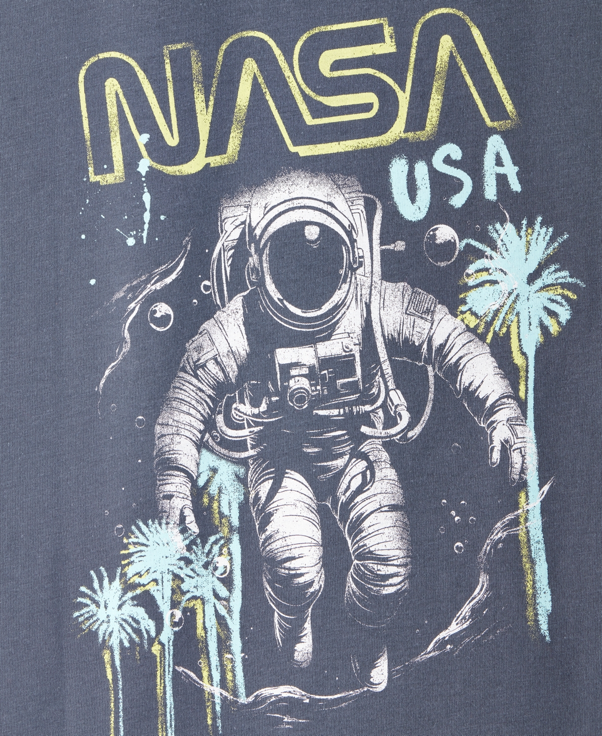 Grayson Threads, The Label Big Boys Nasa Graphic Short-sleeve T-shirt In Gray