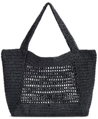 Marcie Open Weave Raffia Tote
