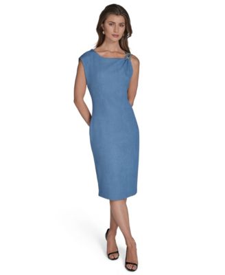 Halston - Women's Hardware-Trim Sheath Dress