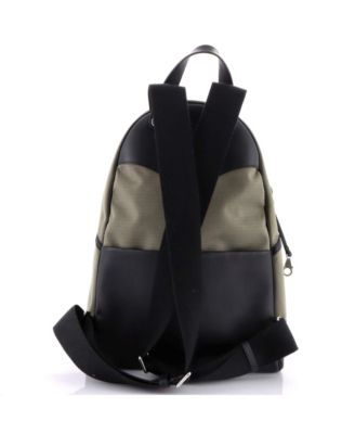 Pre-Owned Hermes Allback Backpack Bivouac Toile with Leather