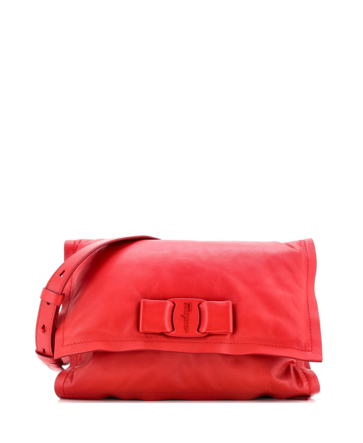 Pre-Owned Salvatore Ferragamo Small Viva Bow Flap Bag Leather