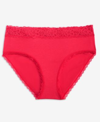 Women's Cotton Blend Lace-Trim Hipster Underwear