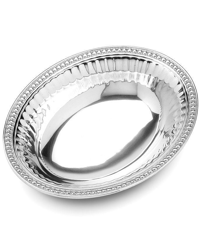 Wilton Armetale - "Flutes and Pearls" Medium Oval Bowl, 2 Qt.