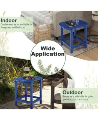 2-Pieces Adirondack Outdoor Side Table for Patio and Garden