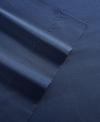 Solid Cotton Percale 4-Piece Sheet Set, King