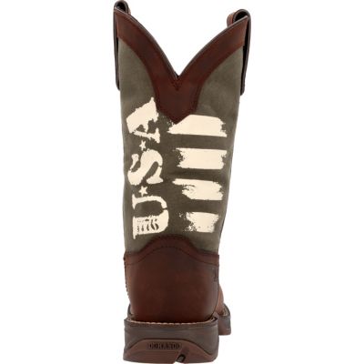 Men's Rebel by Army Green USA Print Western Boot