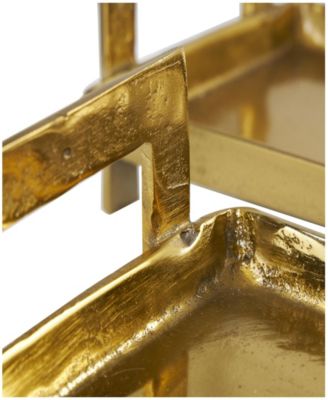 Modern Brass Tray, Set of 2