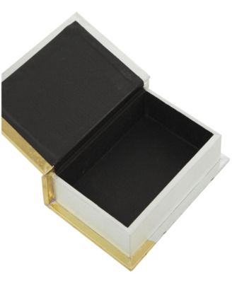 Glam Faux Leather Box, Set of 3