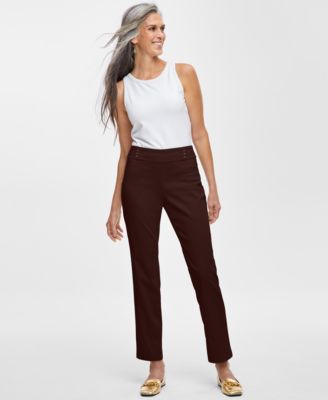 Jm Collection Womens Studded Rivet Pants Regular Short Lengths Pp 4x Created For Macys In Blue