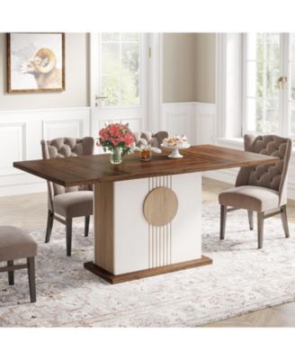 55" Rectangular Dining Table for 4 to 6 People, Dining Room & Living Room