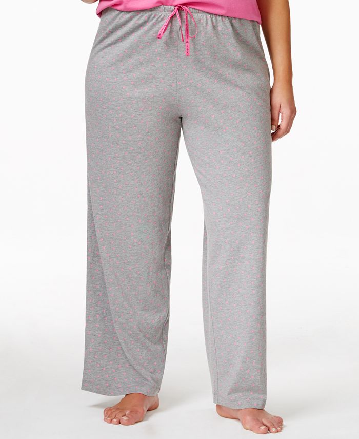 Hue Plus Size Polka Dot Knit Pajama Pants - Macy's