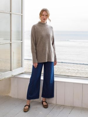 Women's Drape Funnel Neck Sweater