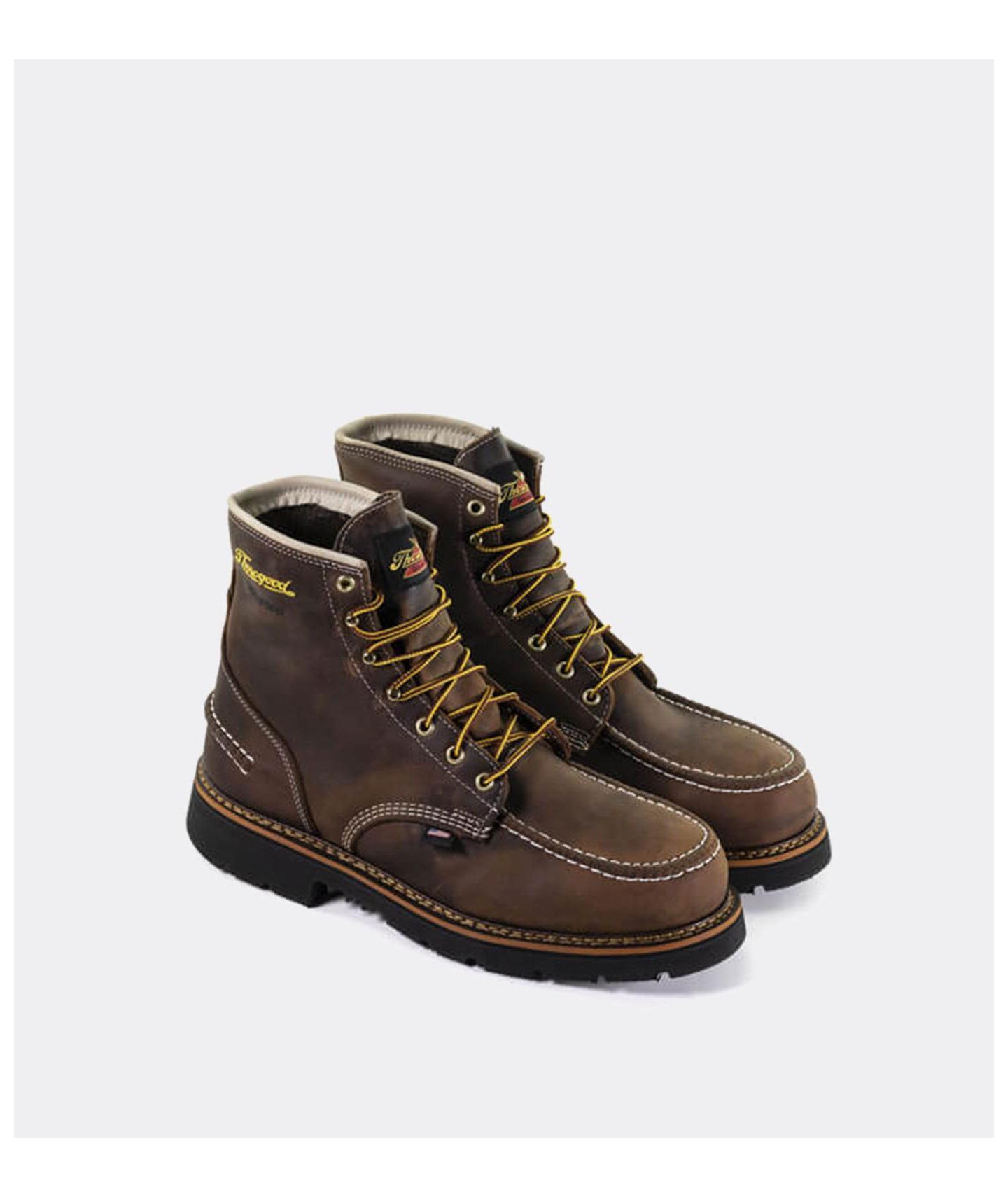 Мужские ботинки Thorogood 1957 Series Waterproof 6" Safety Moc Toe Work Boots for Men, цвет: Crazyhorse — фото 4