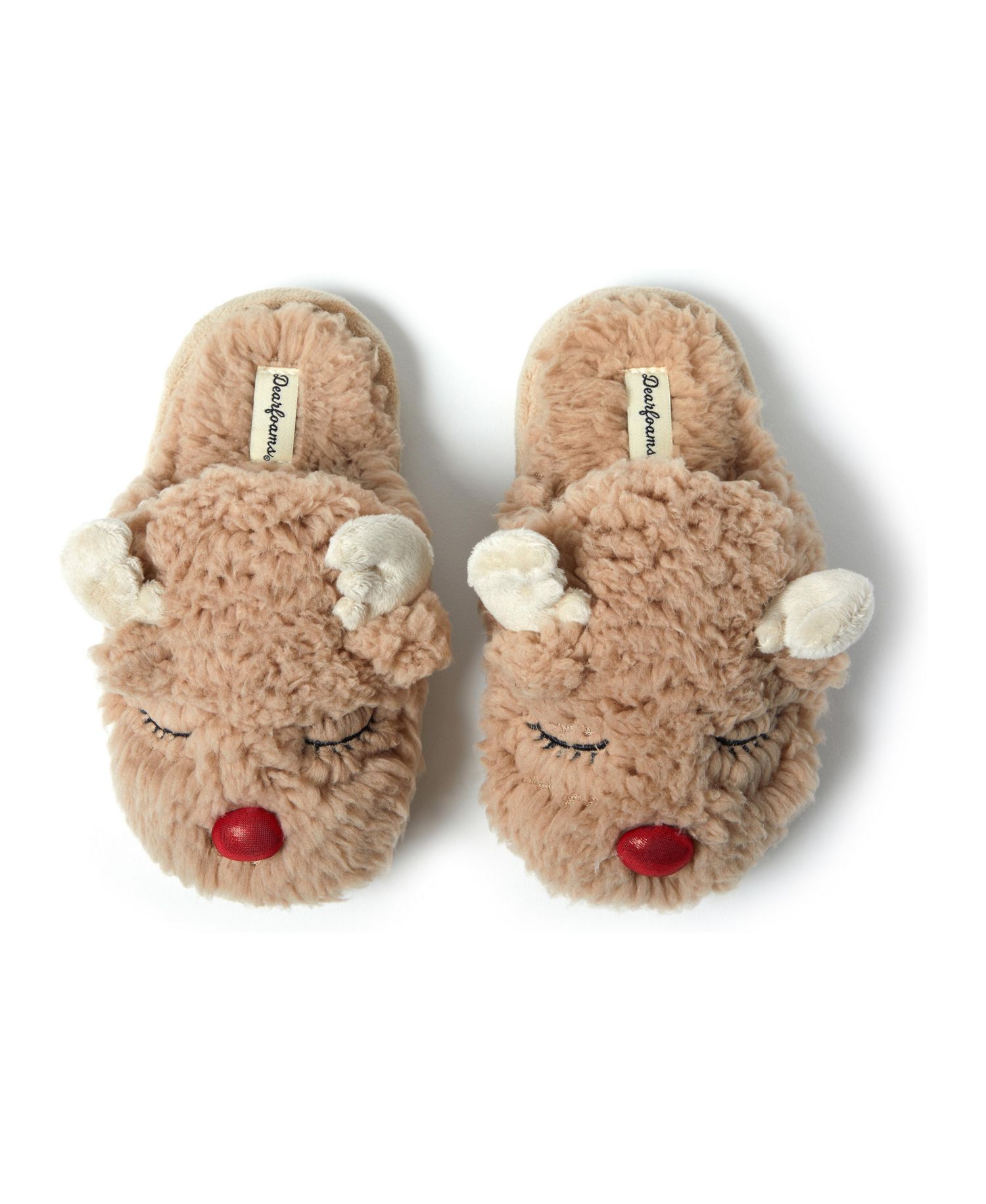 Kid's Holiday Christmas Reindeer Scuff Slipper