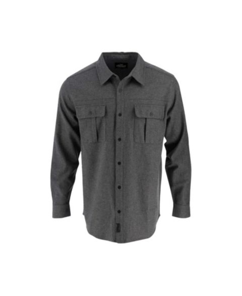 Мужская рубашка Thorogood Big & Tall Heavyweight Brushed Button Up, цвет: Угольный меланжевый